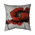 Begin Home Decor 26 x 26 in. Red Poppy Flowers-Double Sided Print Indoor Pillow 5541-2626-FL7